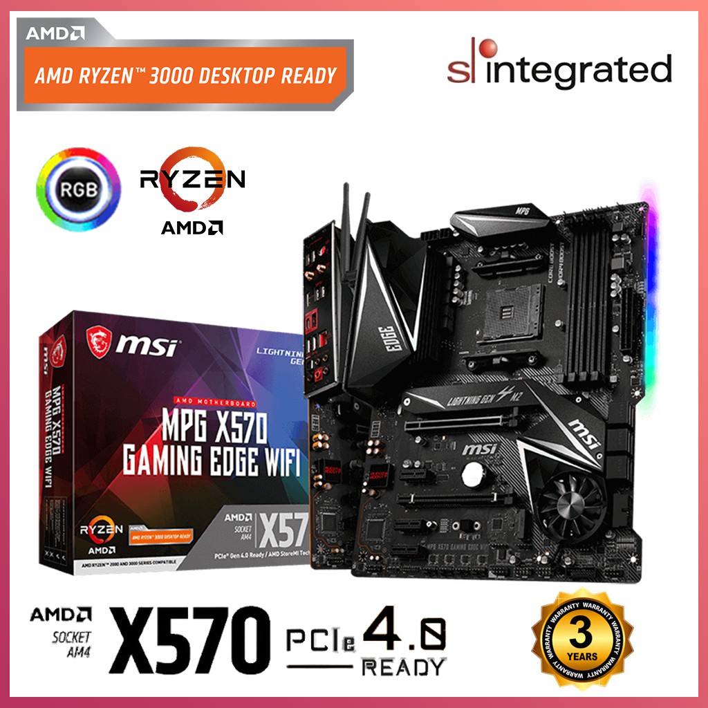 Msi MPG X570 GAMING EDGE WIFI ATX Series MotherBoard Shopee Malaysia