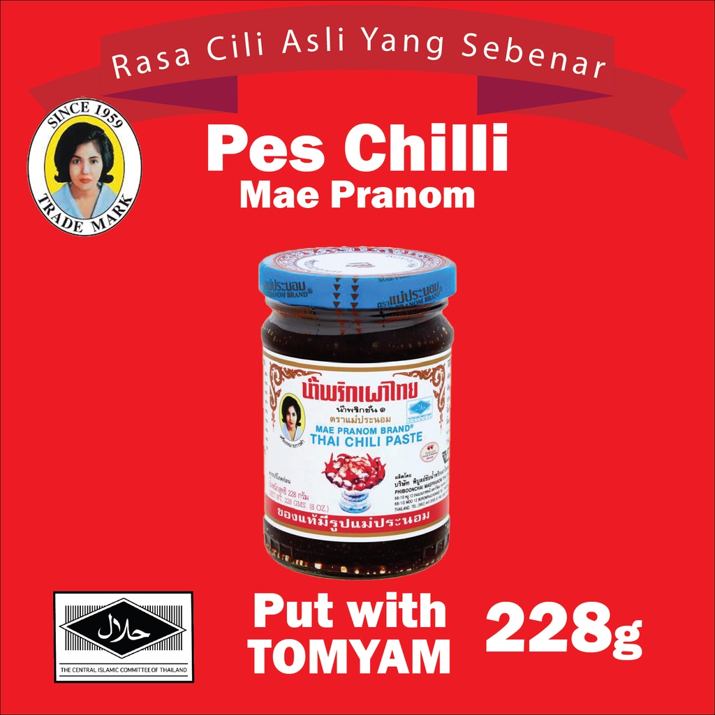 Thailand Chili Paste Maepranom Pes Cili Thai 228g [Ready Stock