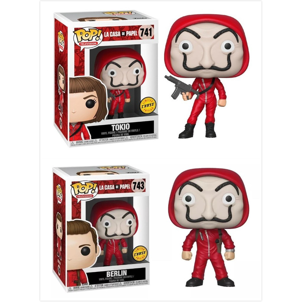 FUNKO POP 741 743 TV Money Heist/La Casa de Papel Berlin Tokio Vinyl Figures PVC Toy Shopee