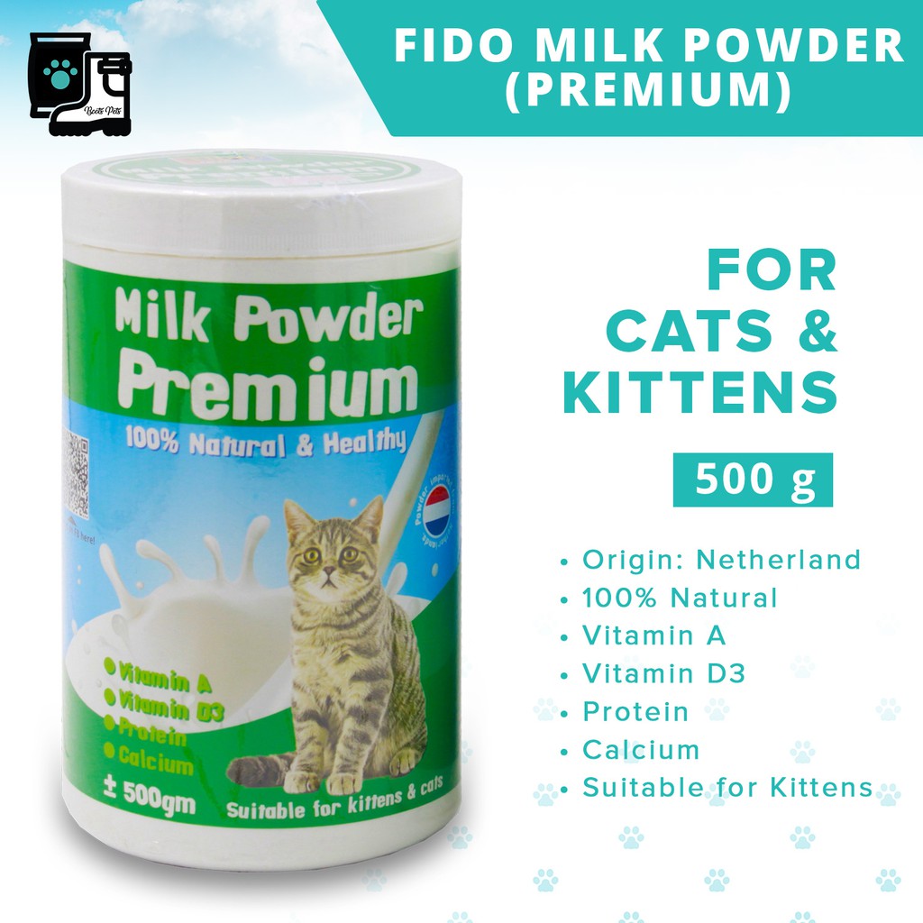 FIDO Milk Powder for Cat & Kitten (500g, 17.6oz) PREMIUM Milk