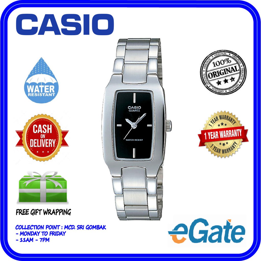 Casio LTP1165A1C Analog Women Black Dial Stainless Steel Strap