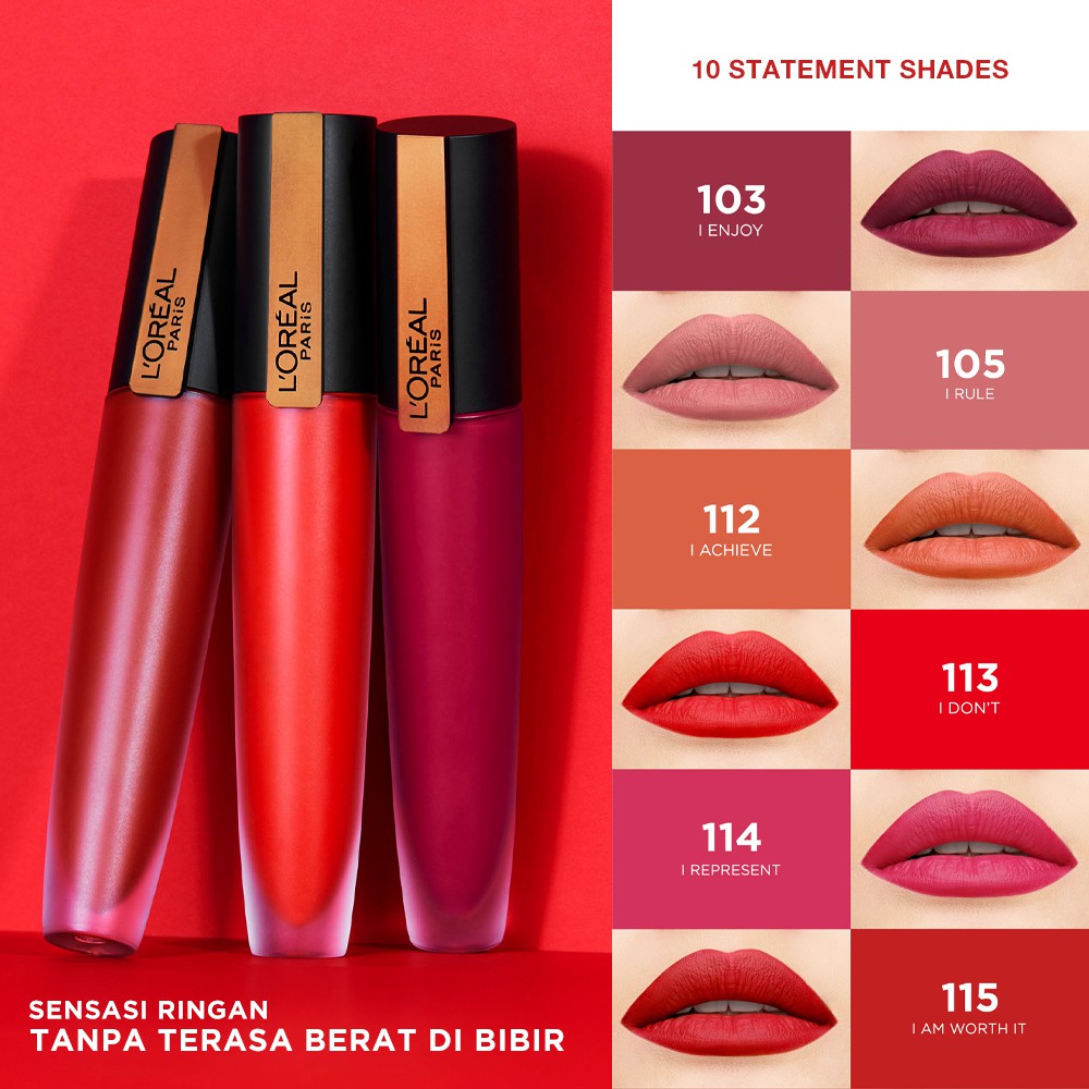 Loreal Lipstick rouge signature Shopee Malaysia