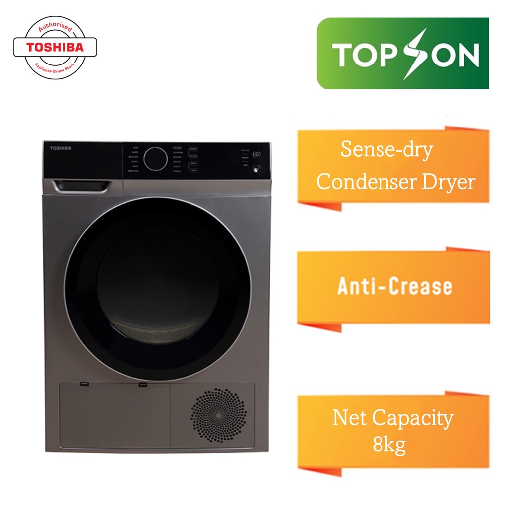 Toshiba Condenser Clothes Dryer (8kg) TDK90MEM(SK) Shopee Malaysia
