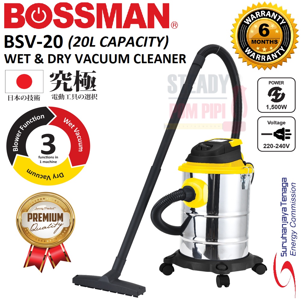 BOSSMAN BSV20 3 IN 1 VACUUM CLEANER / WET & DRY VACUUM CLEANER