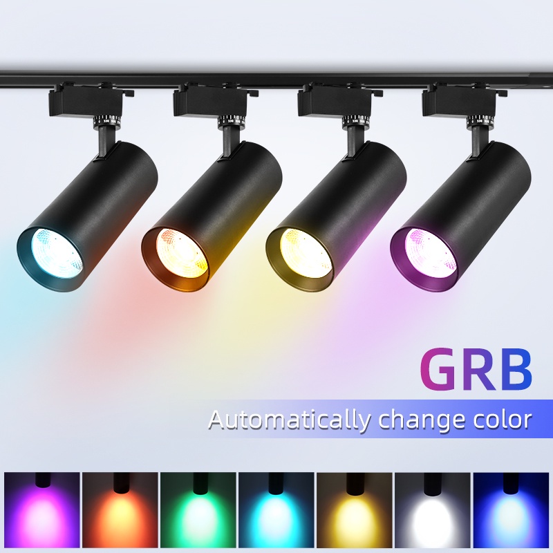 Led Track Light RGB Spotlight 20W 24W Colorful Track Light Rail for