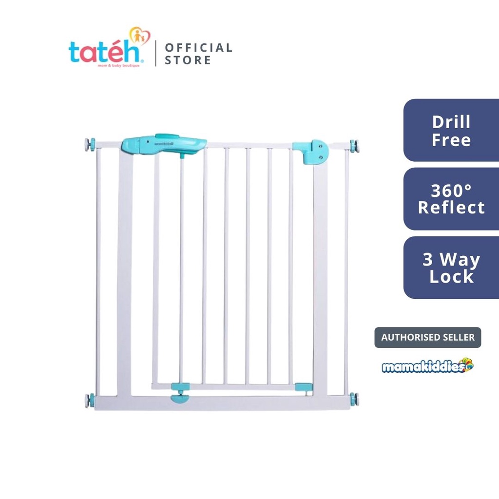 Mamakiddies Baby Safety Gate AutoClose One Handed Operation Gate Rail