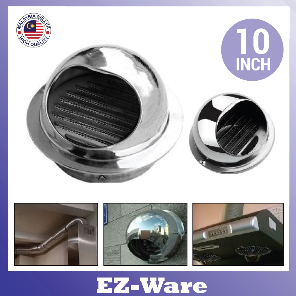 10" 250mm Stainless Steel Cooker Hood Ducting Cap Shopee Malaysia