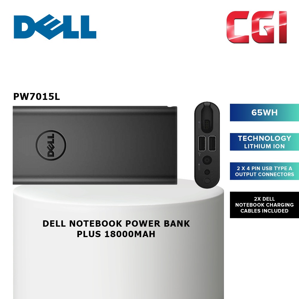 Dell Notebook 65Wh 18000mAH Power Bank Plus (Barrel)PW7015L Shopee Malaysia