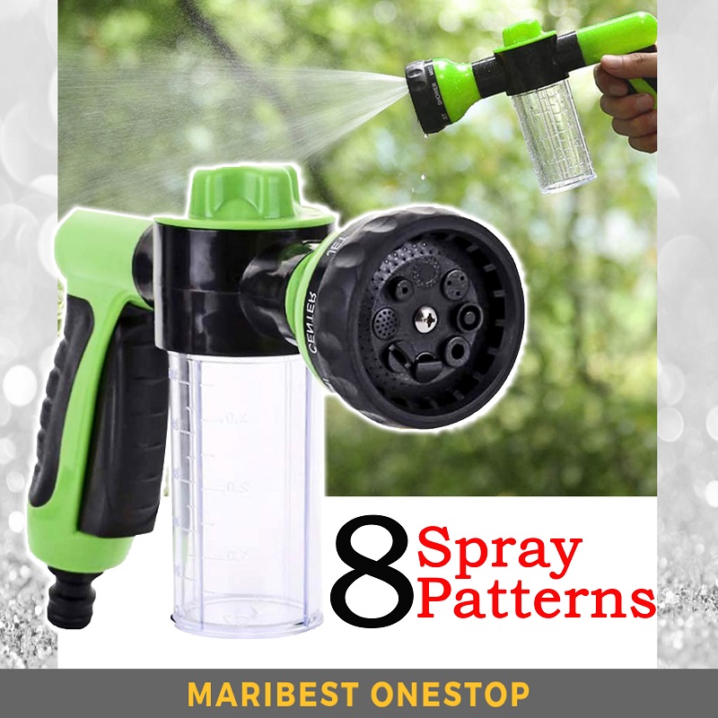 Foam Sprayer Garden Hose Water Gun 8 Spray Patterns Nozzle Soap