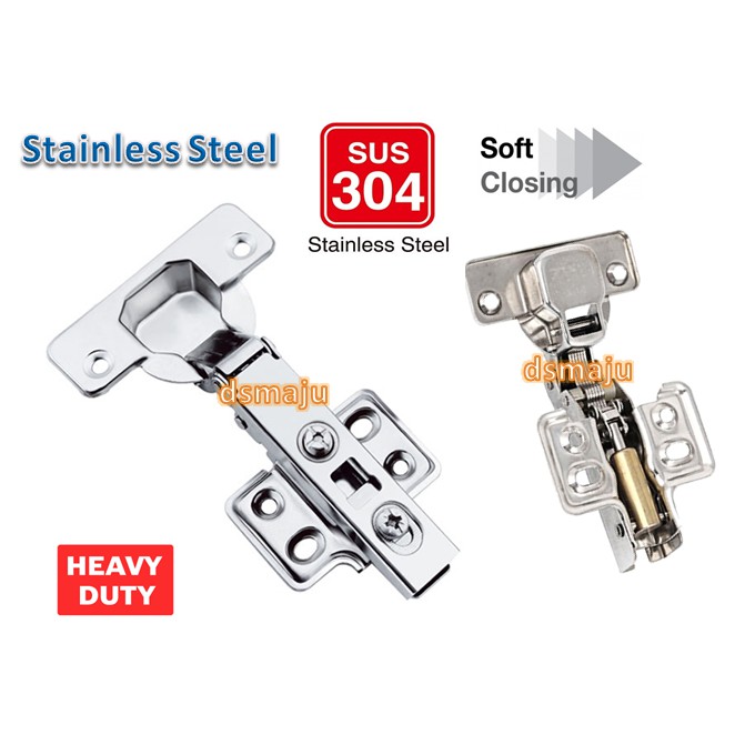 SUS 304 Stainless Steel Heavy Duty Furniture Door Hinges Closet