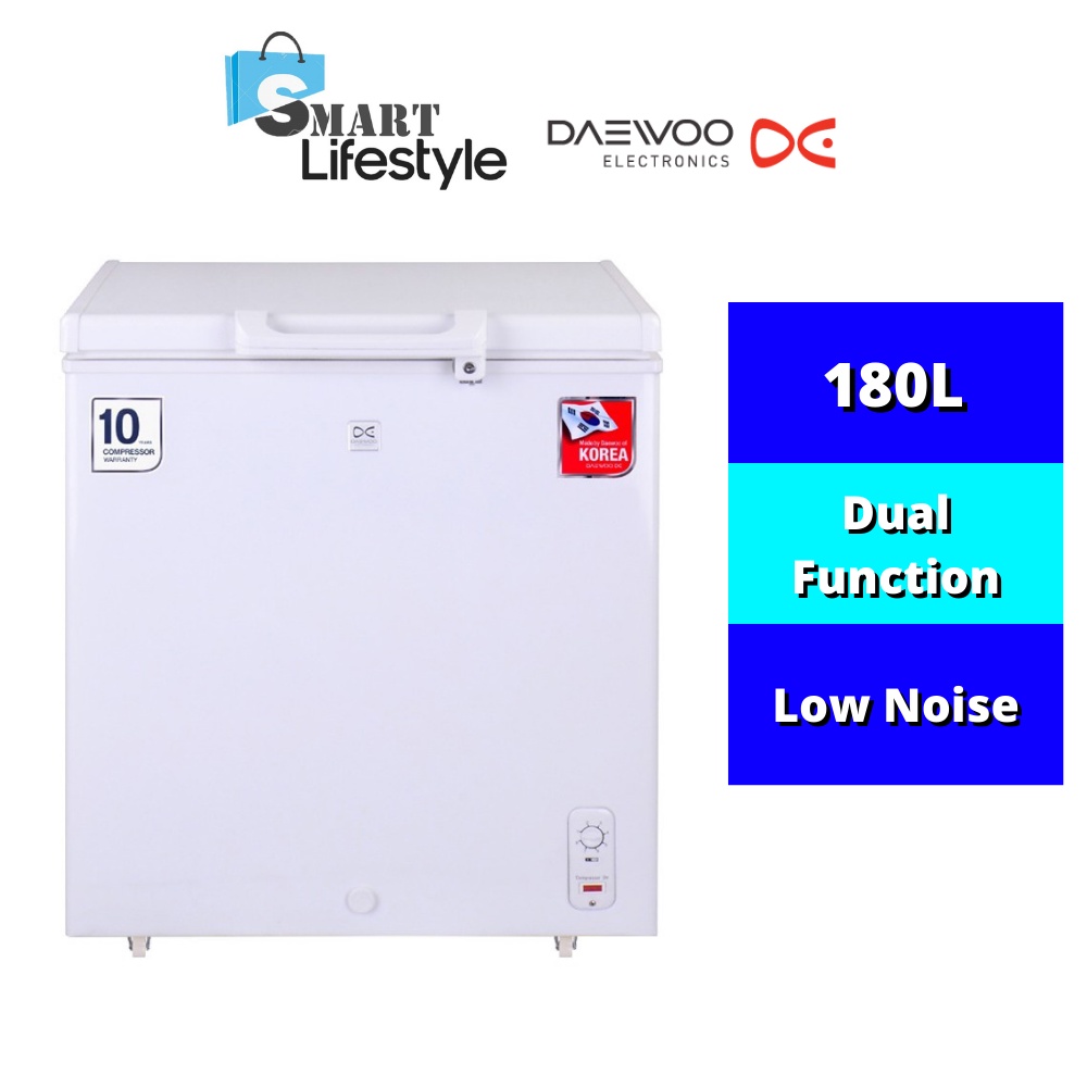 Daewoo Chest Freezer (180L) DCF250DF Shopee Malaysia