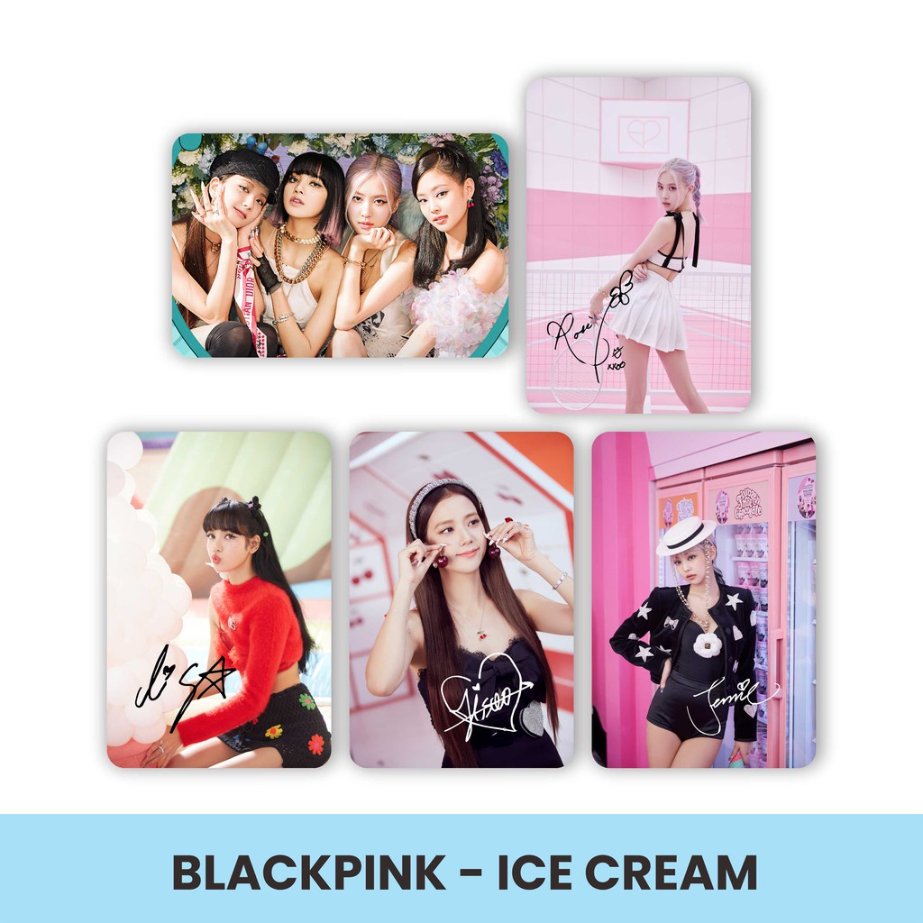Kpop BLACKPINK ICE CREAM Photocard (Td All Member) Shopee Malaysia