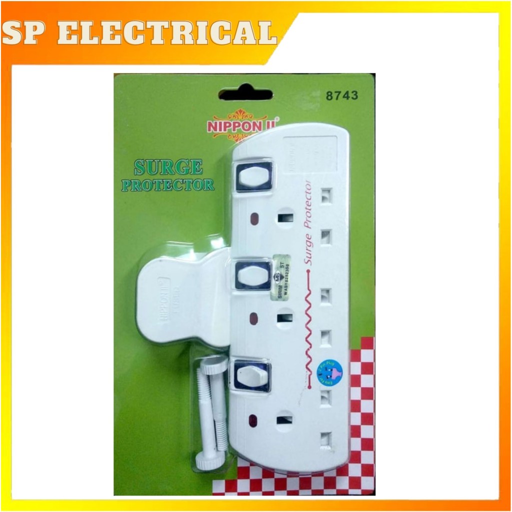 Nippon 3 gang Surge protector(SIRIM) 3 Hala surge protector Shopee