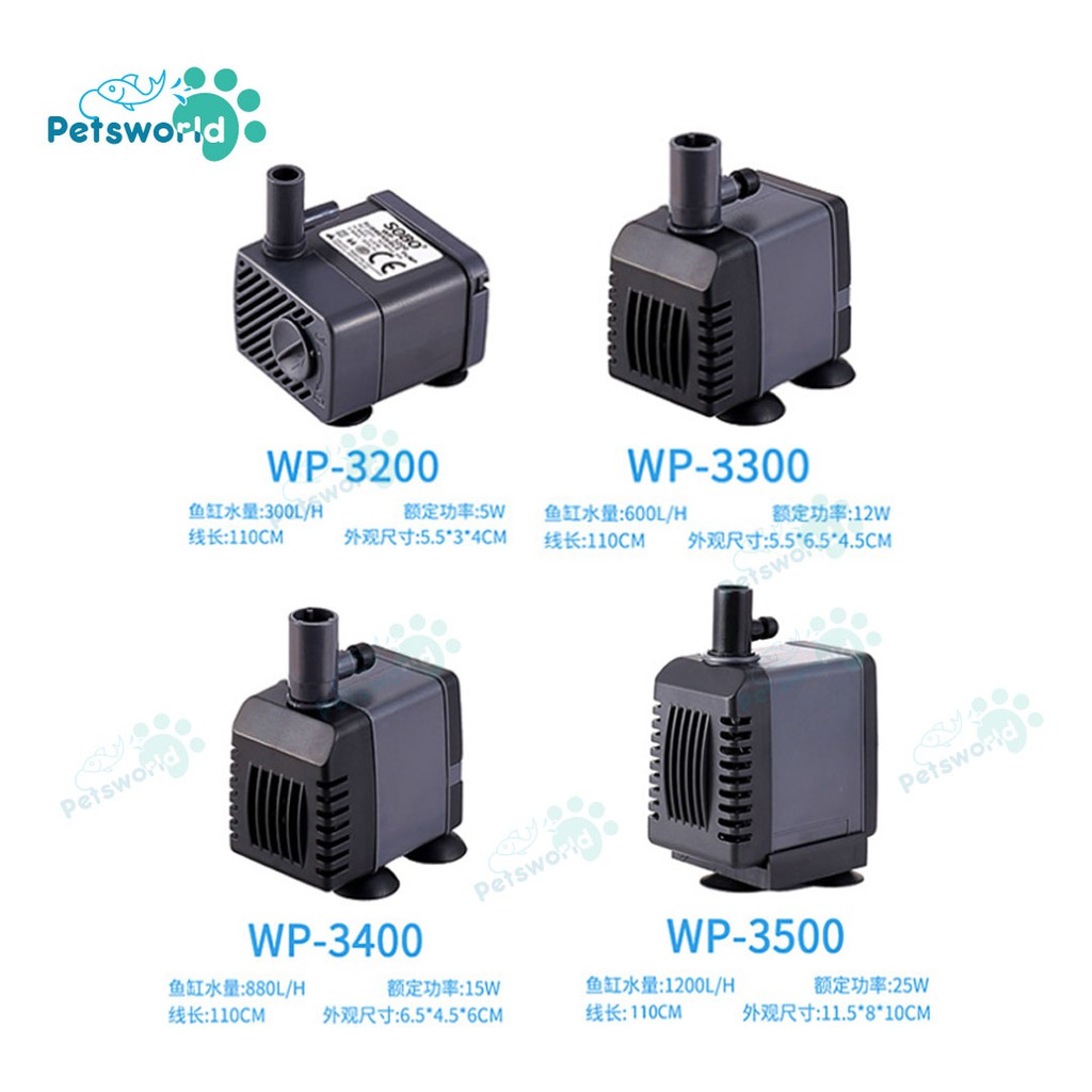 SOBO Aquarium Submersible Mini Water Pump Aquarium Water Pump SOBO WP