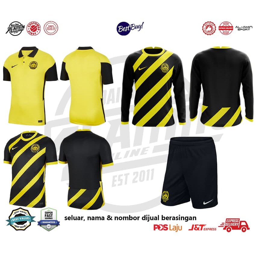 Jersi Malaysia 2021 Home Away Kit Jersi Harimau Malaya