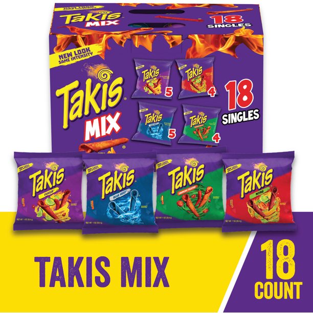 TAKIS Rolled Tortilla Chips Four Flavor Variety Pack Shopee Malaysia
