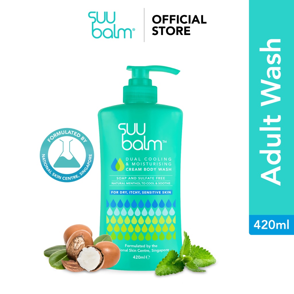Suu Balm Dual Cooling & Moisturising Cream Body Wash (420ml) For Dry