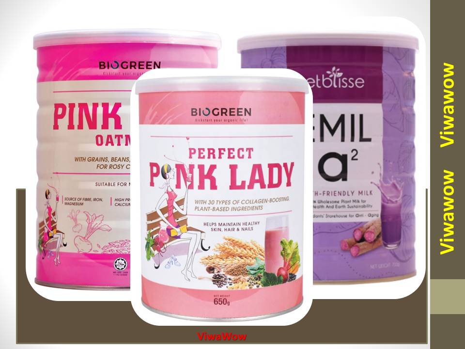 Biogreen Perfect Pink Lady Collagen Oatmilk 650g /Pink