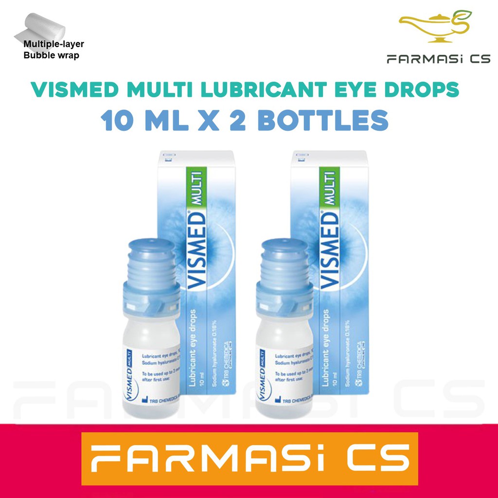 Vismed Multi Lubricant Eye Drops 10ml x 2 Bottles (Sodium Hyaluronate 0