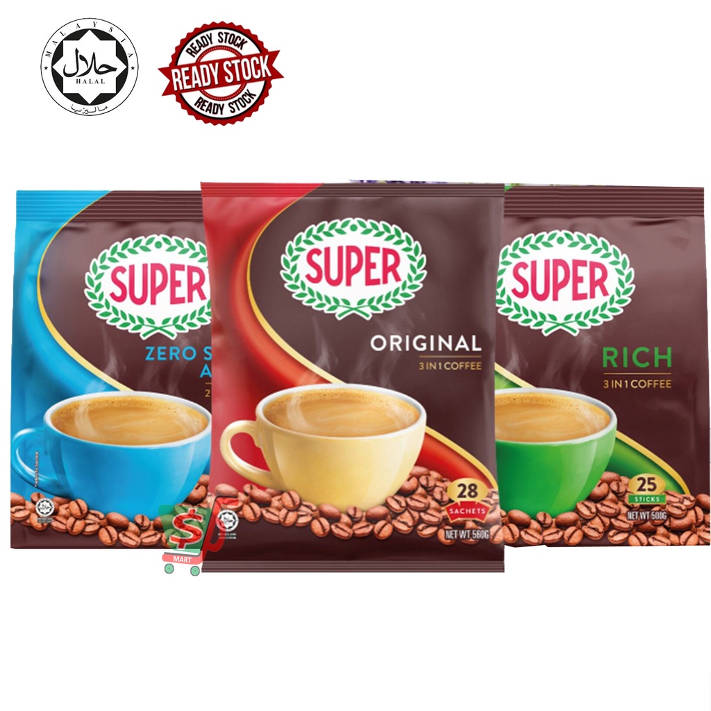 Super Coffee Original 3 in 1 Premix Coffee (28sx20g)/ Super Coffee Rich