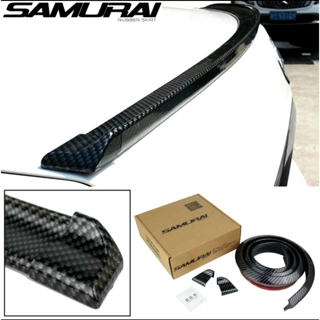 Samurai Rear Rubber Spoiler 3.5cm (Carbon / Black) Shopee Malaysia