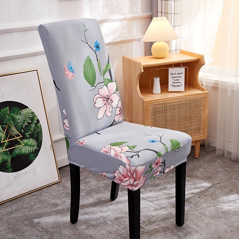 Fancy Design Chair Cover Elastic Dining Chair Cover Long Lasting Printing Cover Cutie Cat PGMall