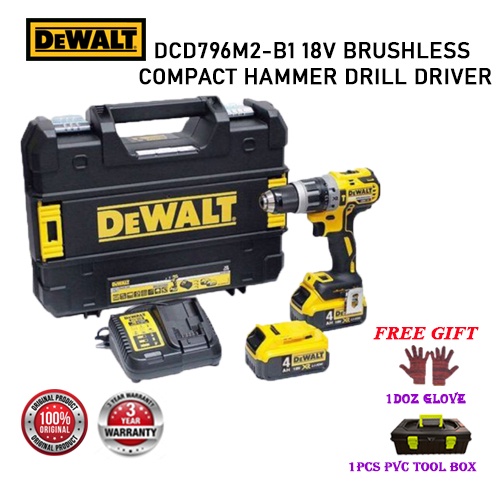 DEWALT DCD796M2B1 18V XP Cordless Brushless Compact Hammer Drill