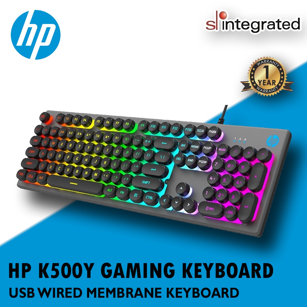 HP K500Y MEMBRANE USB WIRED GAMING KEYBOARD WITH LED BACKLIGHT