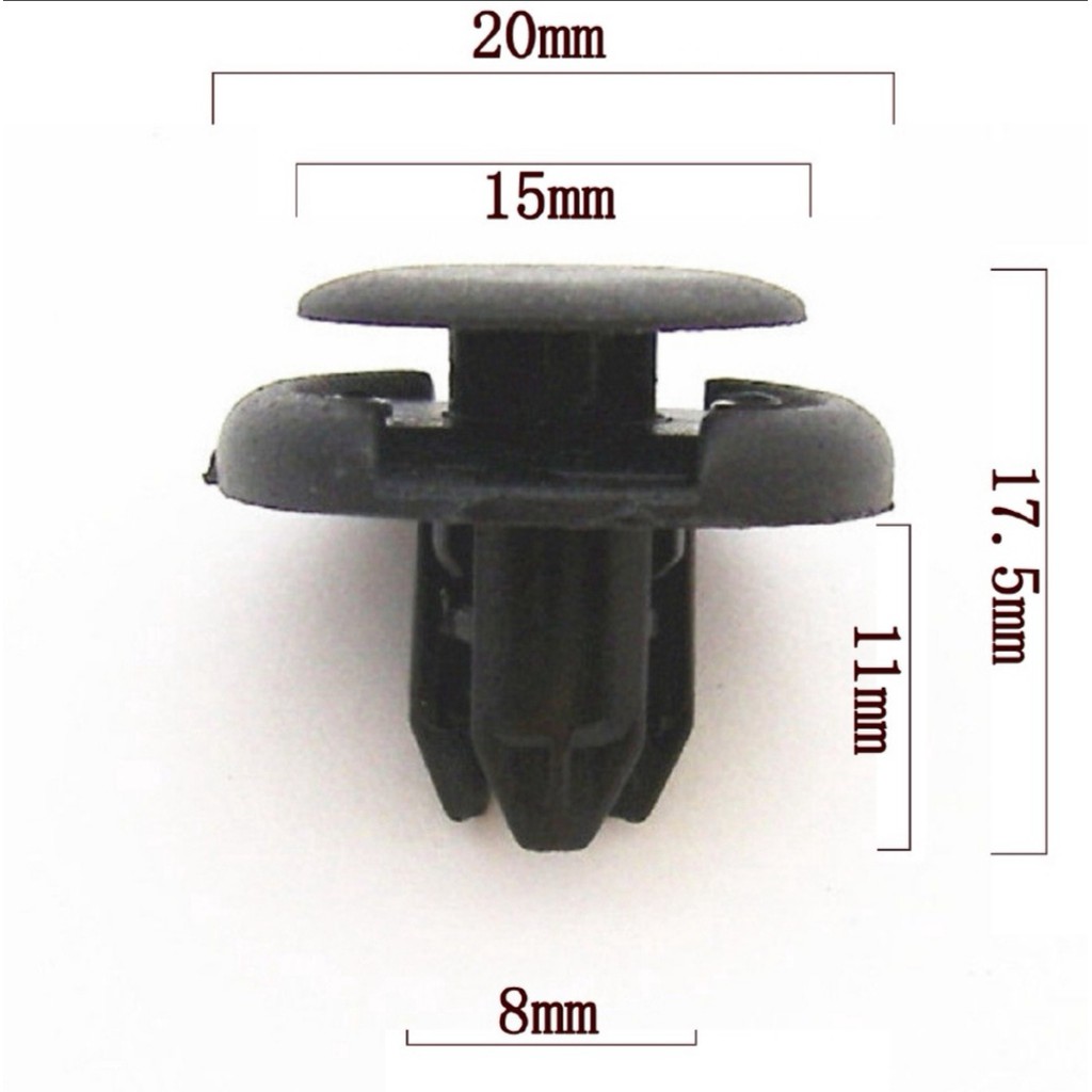 100Pcs Engine Cover Panel Fender Clips For Old Honda /Civic