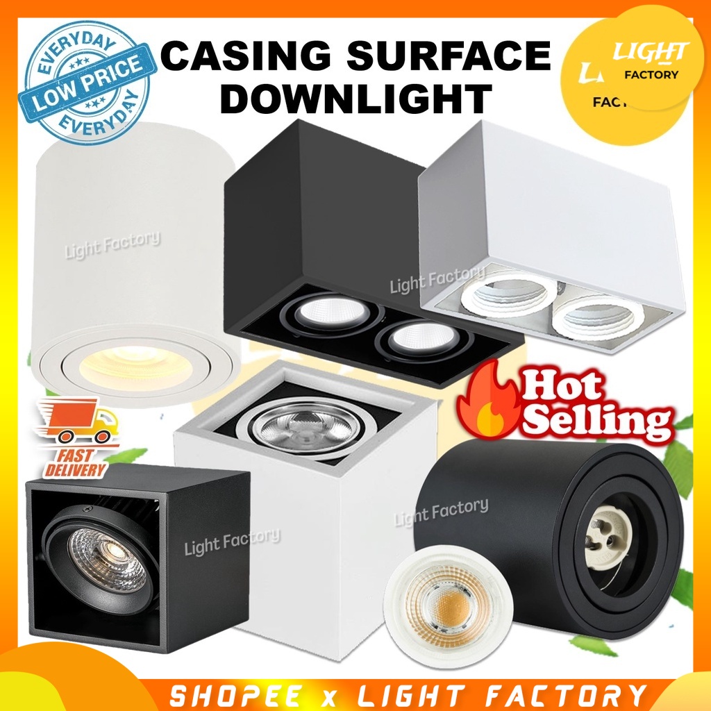 LED Surface Spotlight Eyeball Fitting GU10 MR16 Holder 1 Head 2 Head