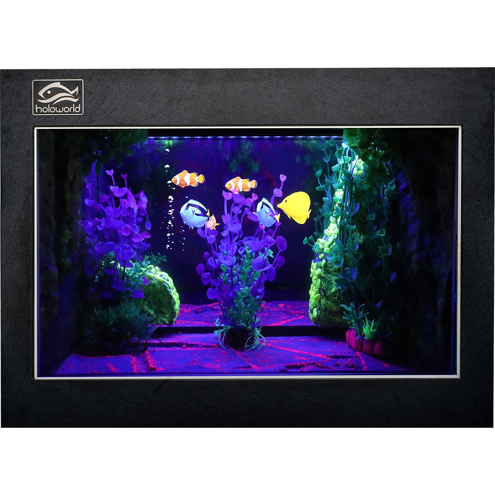 Marine Hologram Aquarium Digital Waterless Aquarium Acrylic Wooden