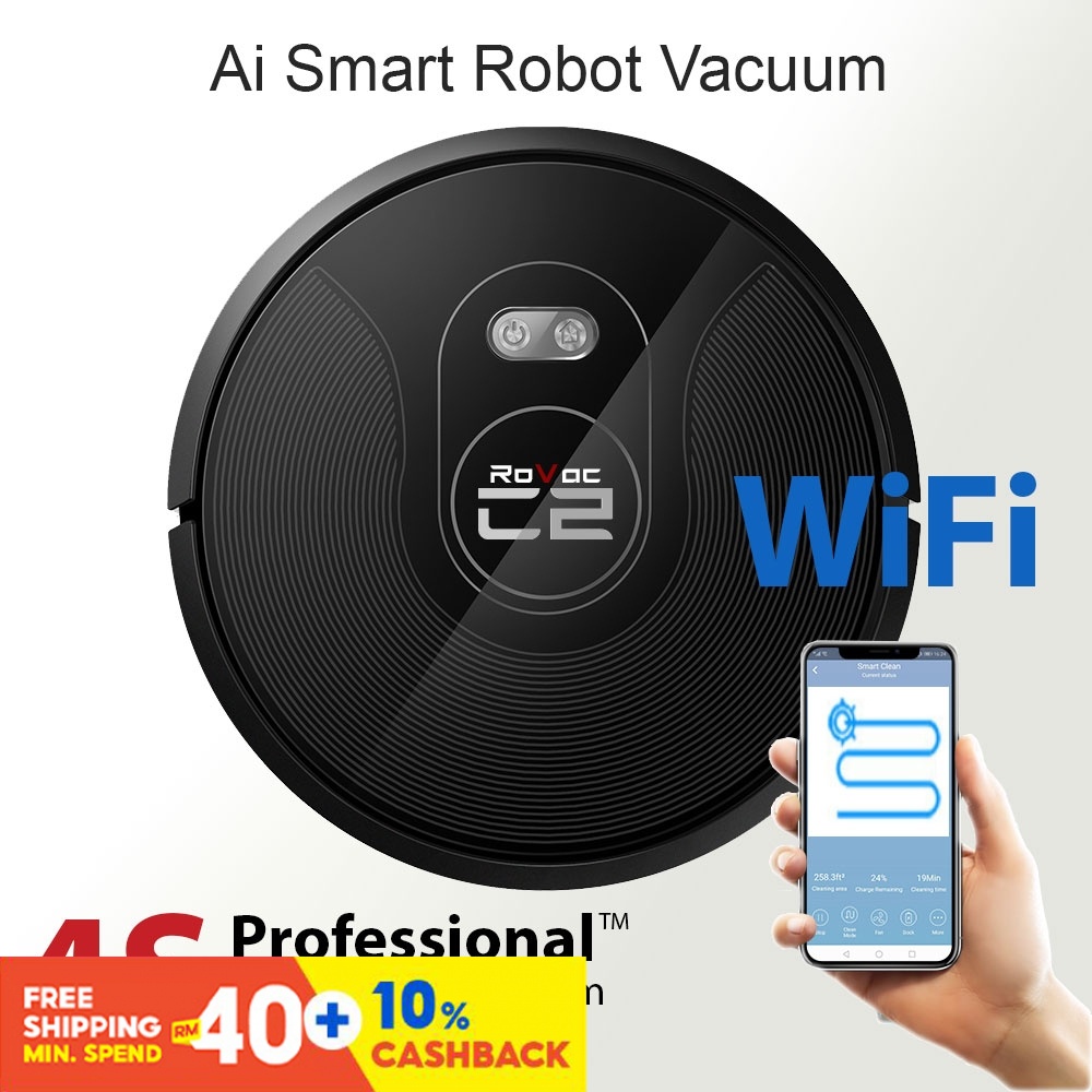 4S Professional SMART RoVac C2 Robot Vacuum Wifi App / Vacuum and