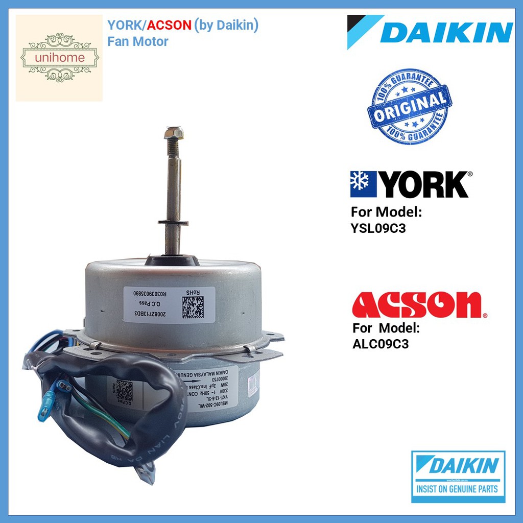 Daikin Indoor Fan Motor MSL09C502WL WELLING 20W Shopee Malaysia