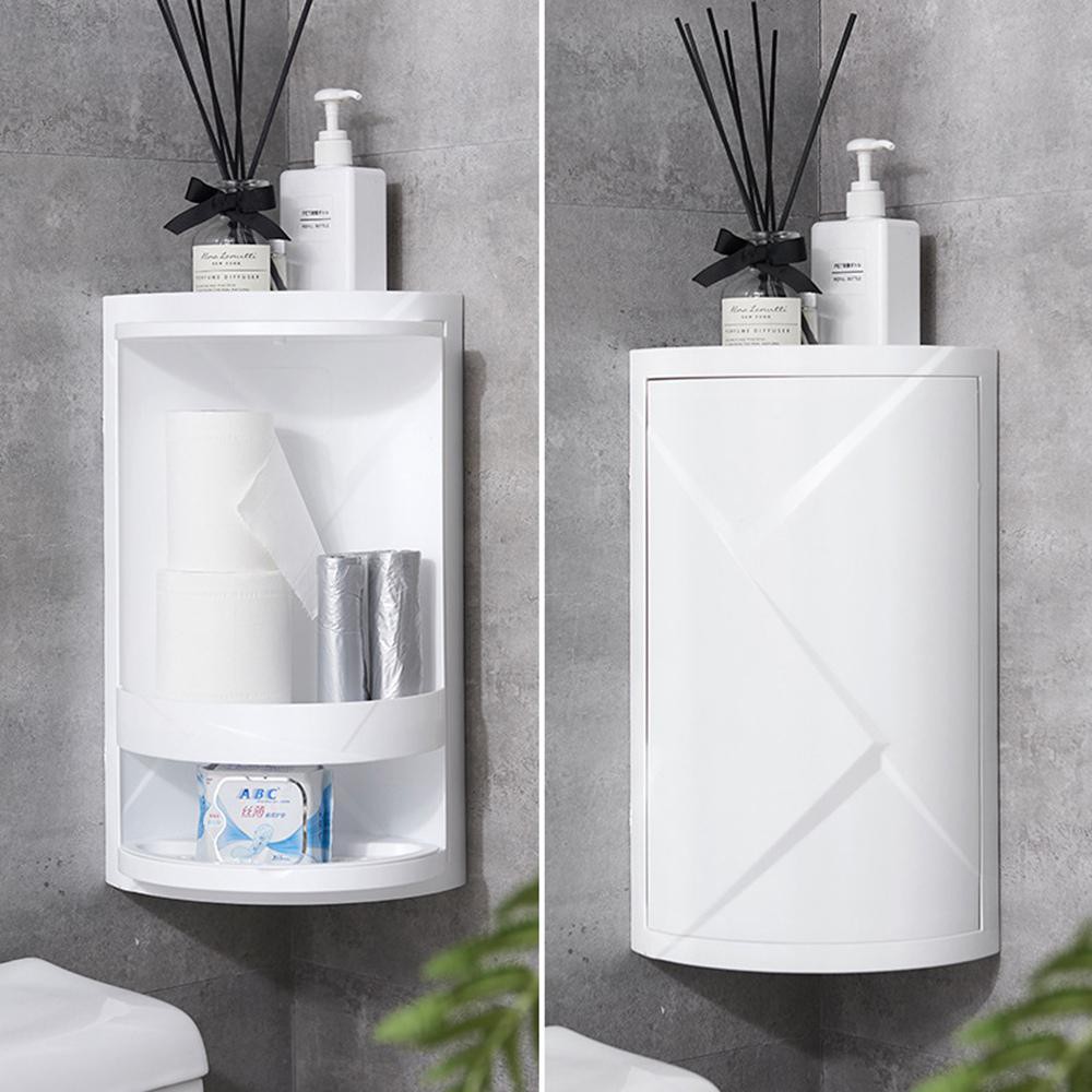 360 degree rotating Corner Shower Organizer Storage Triangle Rack, ABS