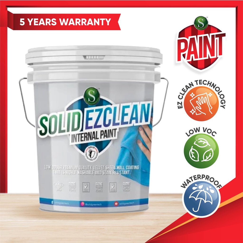 SOLID EZCLEAN Easy To Clean Acrylic Emulsion Paint TINT (1 Litre
