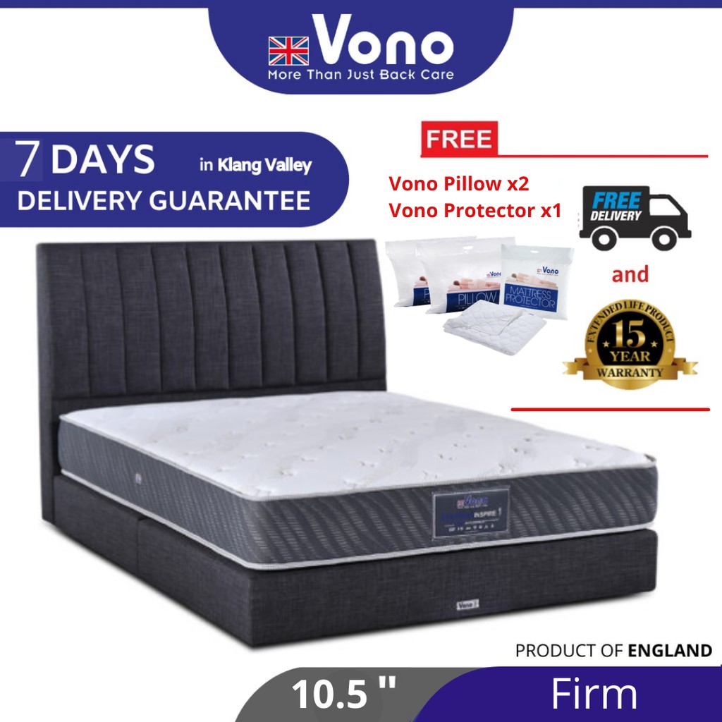 VONO Inspire 1 Mattress [FREE Pillow 2pcs] Ergobed Collection Spring