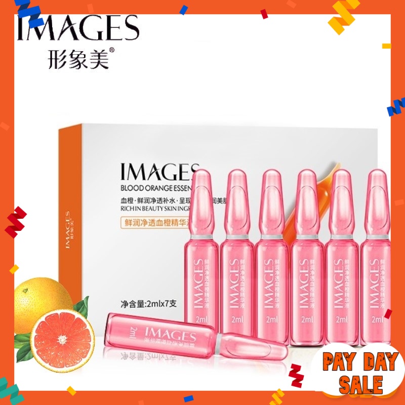 IMAGES Moisturizing Cleanse Blood Orange Skincare Essence 2mlx7/Box Brightening Ampoule High