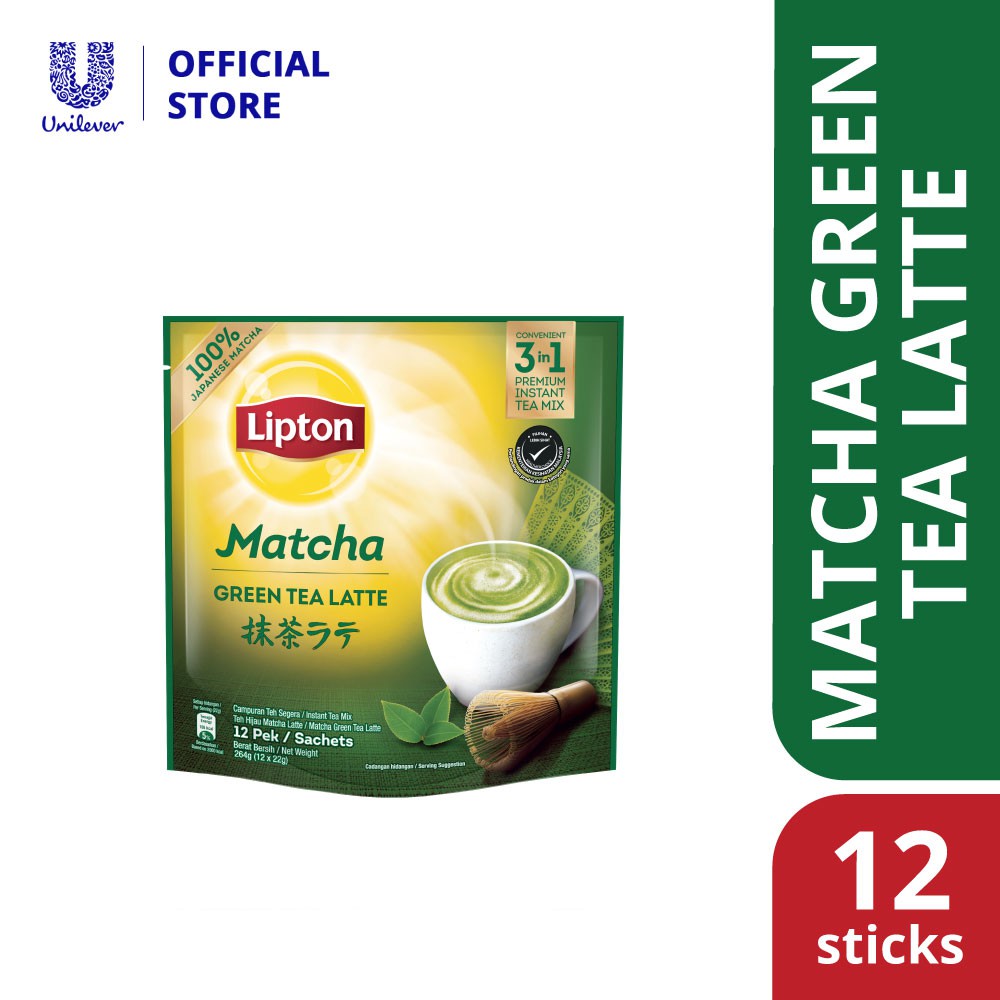 Lipton Milk Tea 3 in 1 Matcha Green Tea 12 sticks Shopee Malaysia