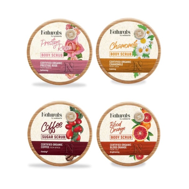 Naturals by Watson Body Scrub 200g Skrub Badan Natural Watsons Coffee