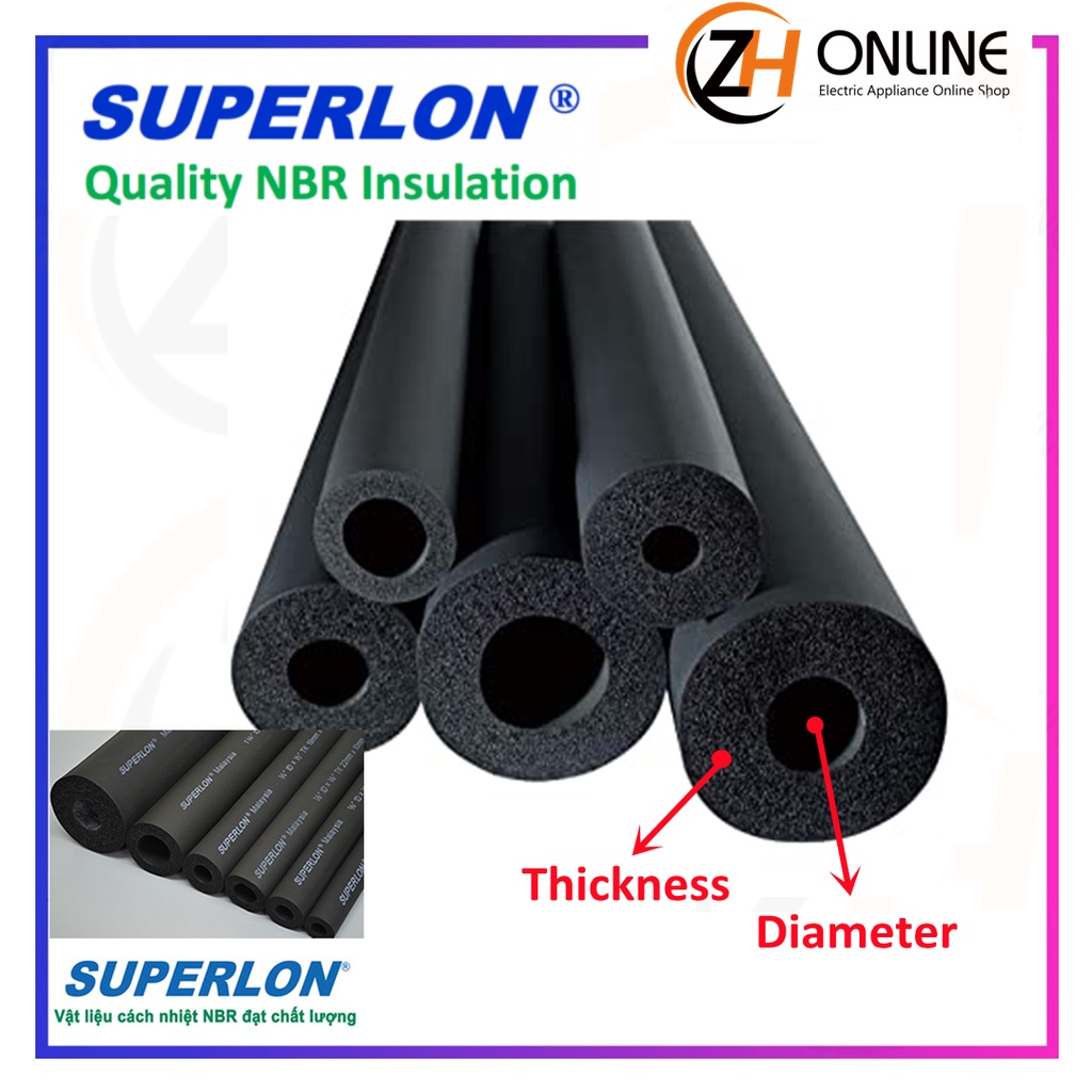 SUPERLON INSULATION Thickness 19mm / 25mm AIRCOND PIPE HD FOR COPPER