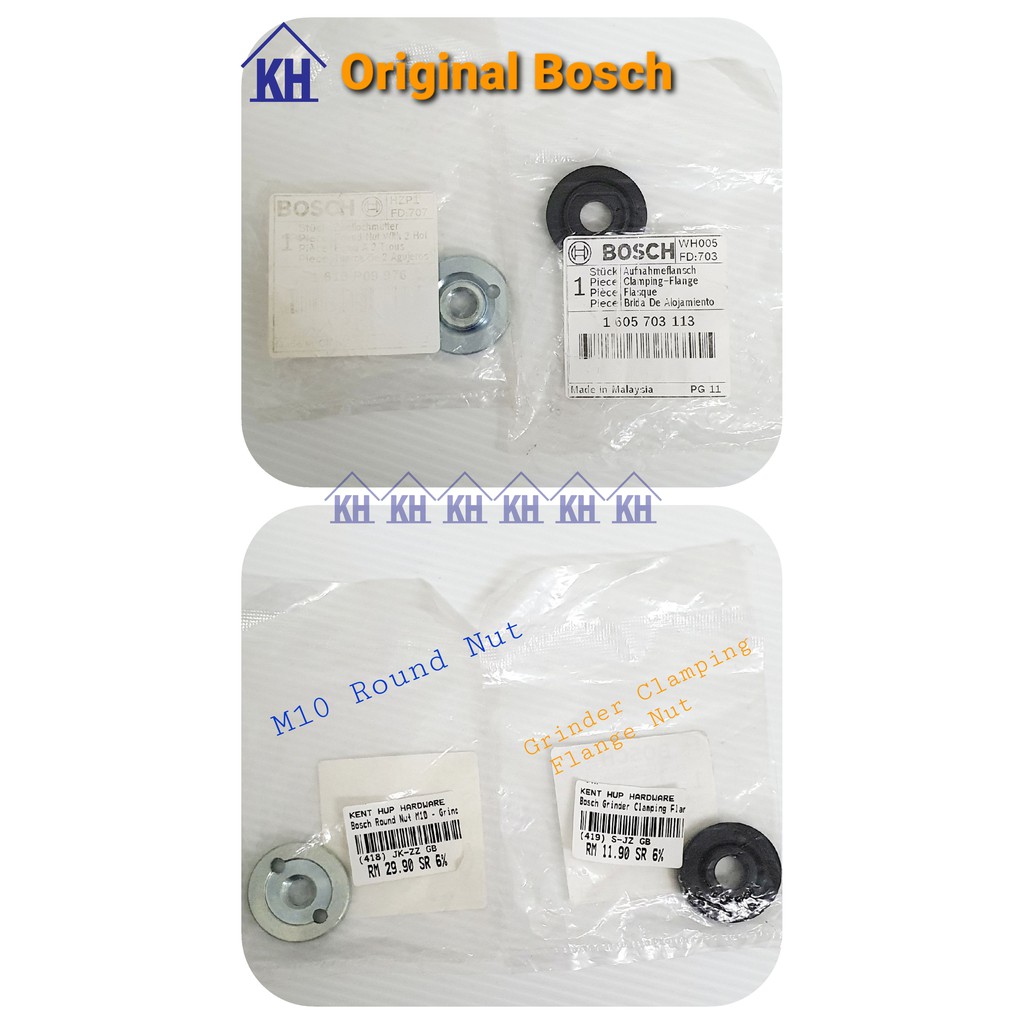 100 Original BOSCH Grinder Clamping Flange Nut & M10 Round Nut