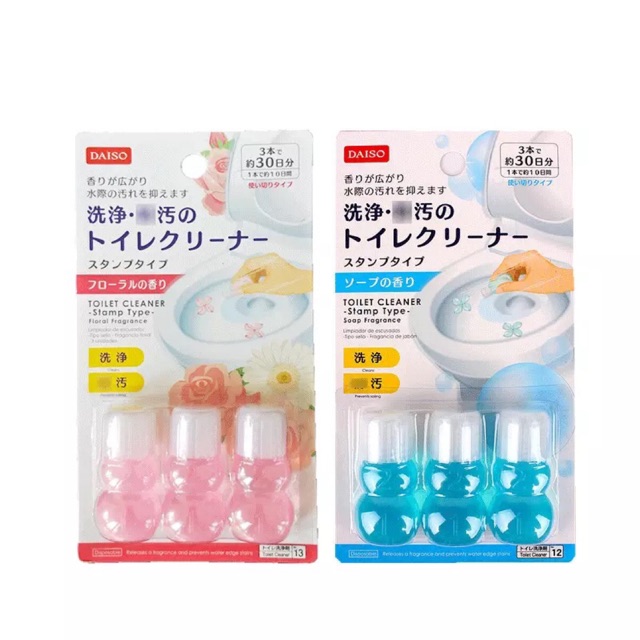 Daiso Toilet Stamp Toilet Bowl Toilet Cleaner Stamp Type Soap Fragrance x3 Ready Stock Flower