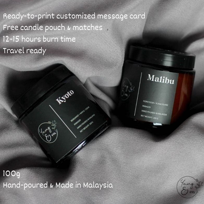 (HOT) Yang & Co Scented Candle Handpoured 100g READY STOCK Gift