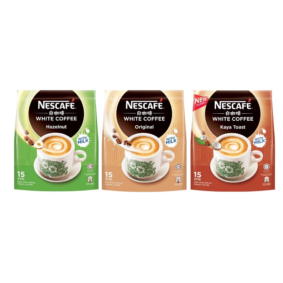 NESCAFE White Coffee 3in1 Kaya Toast / Original / Hazelnut / Tarik