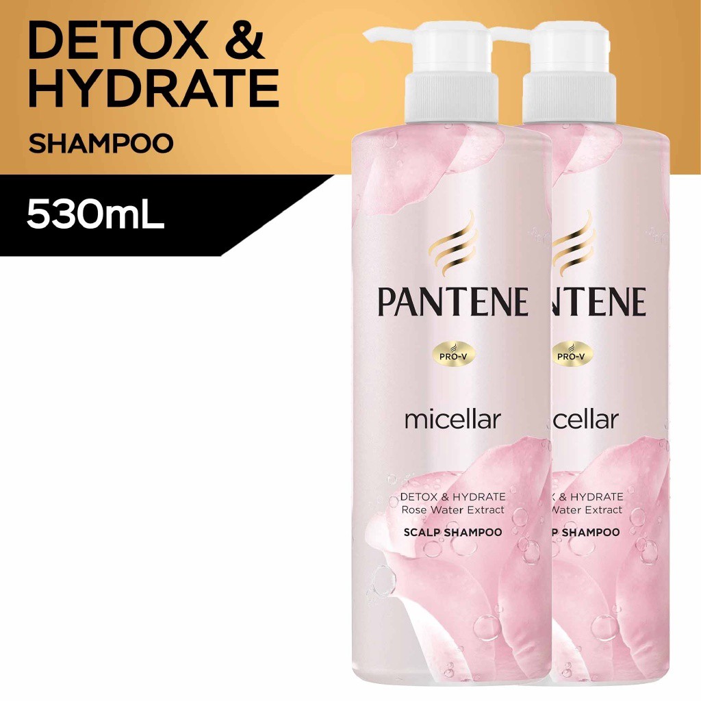 [PM PROMOCODE] 530ml Pantene Micellar Shampoo / Conditioner Rose Water