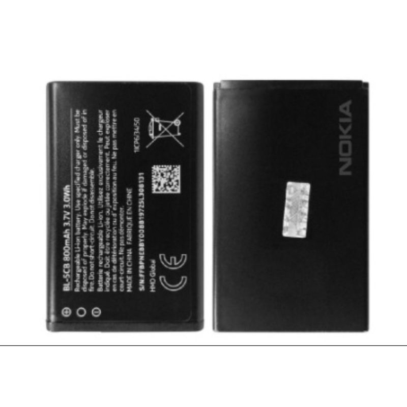 100 Original Nokia Battery BL5CB 800mah 3.7V 3.0Wh AC18X Charger