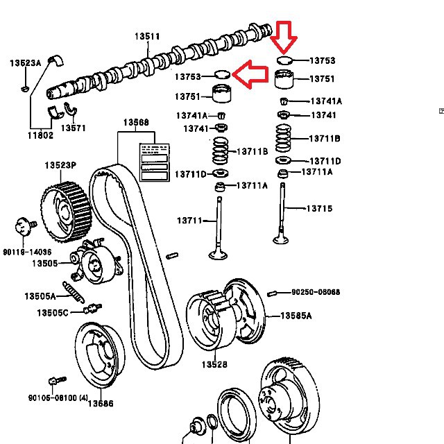 TOYOTA LAND CRUISER / COASTER 1HZ 1HZT 1HDT 1PZ ENGINE VALVE ADJUSTING