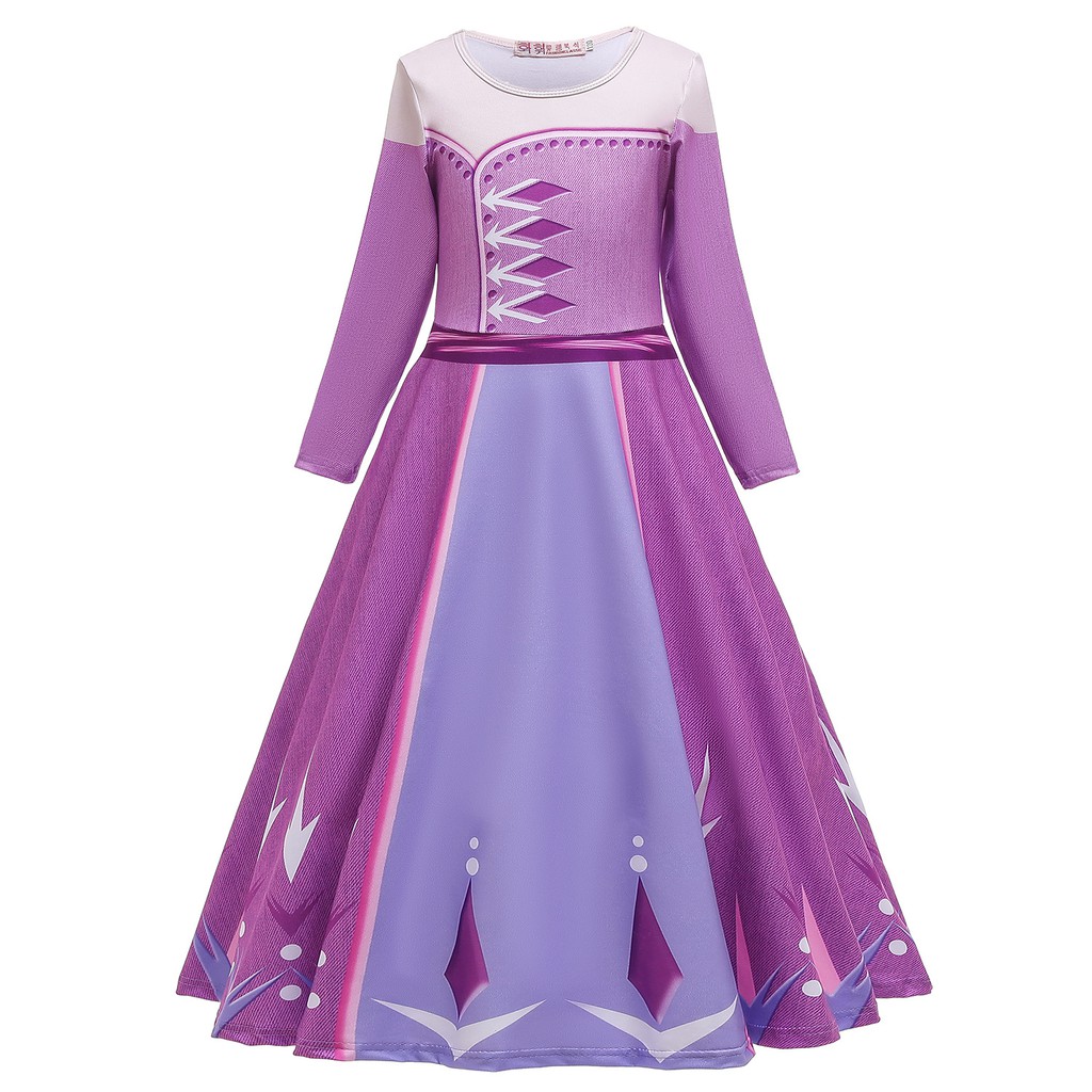 Frozen 2 Princess Elsa Dress Costume PURPLE Shopee Malaysia