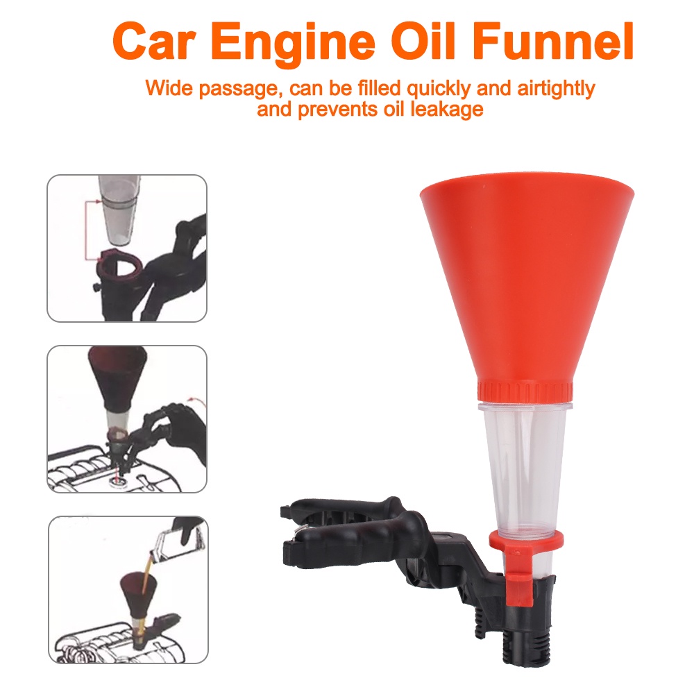 Universal Car Engine Oil Funnel Filling Equipment Kit Adjustable