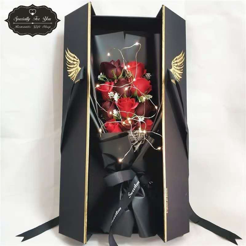 Romantic Valentine New Creative Tik Tok Bouquet Soap Flower With LED